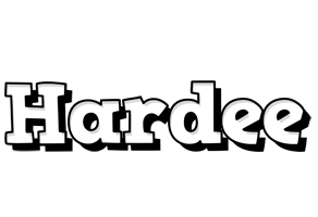 Hardee snowing logo