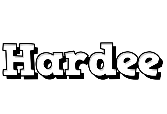 Hardee snowing logo