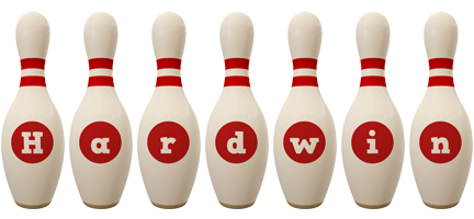 Hardwin bowling-pin logo