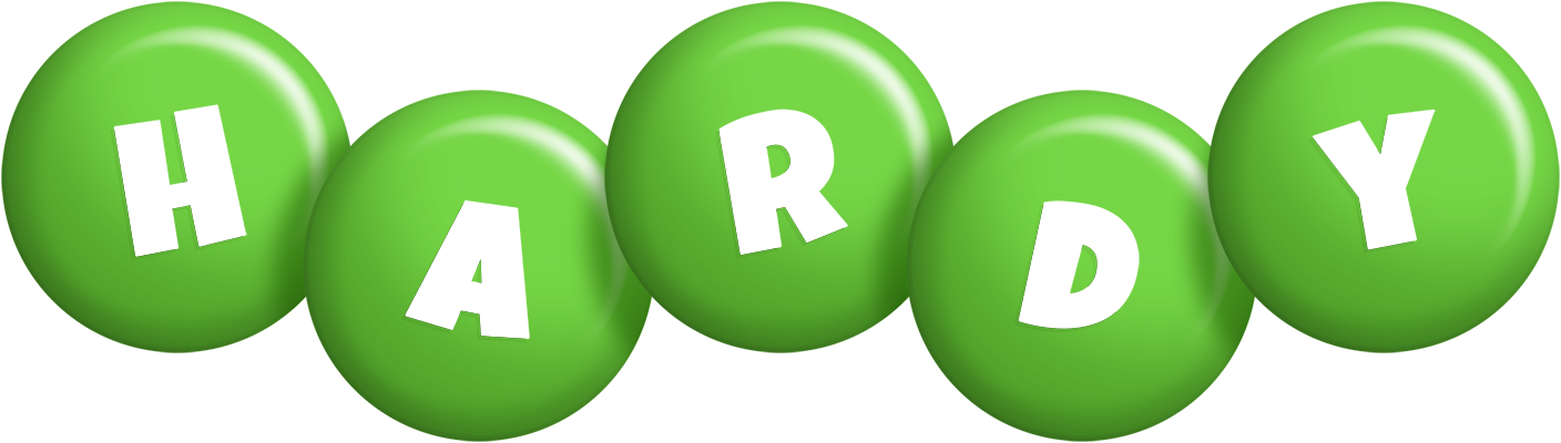 Hardy candy-green logo