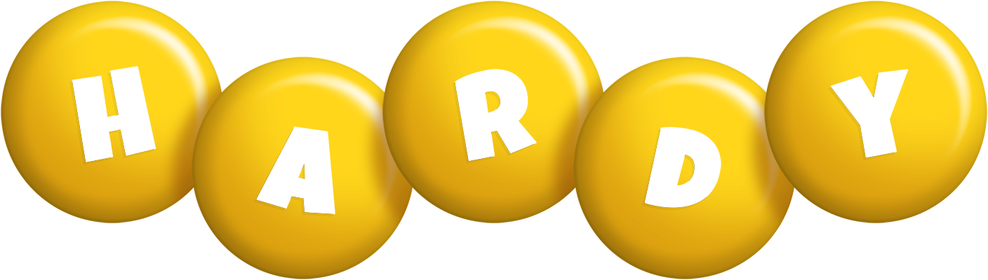 Hardy candy-yellow logo