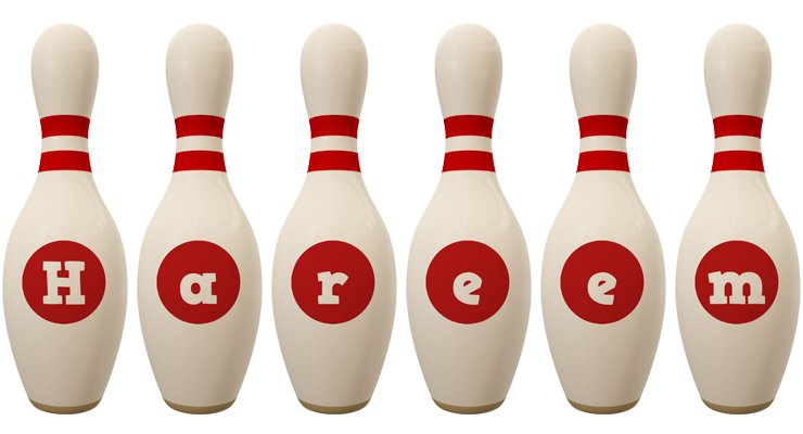 Hareem bowling-pin logo