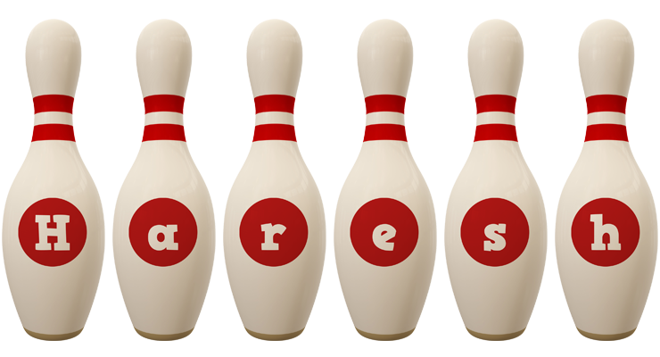 Haresh bowling-pin logo