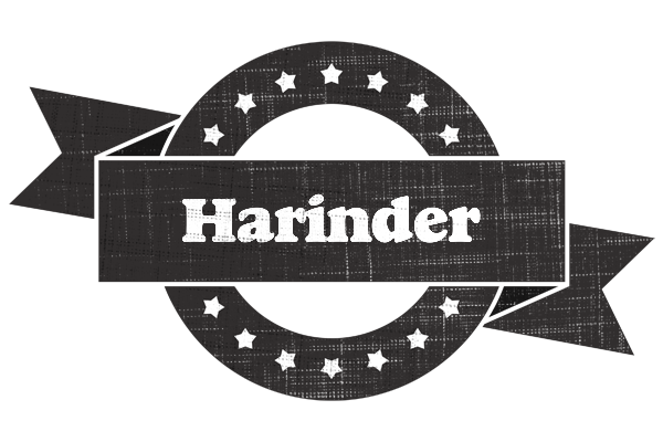 Harinder grunge logo