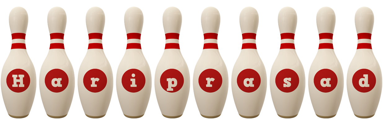 Hariprasad bowling-pin logo