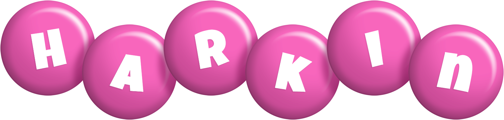 Harkin candy-pink logo