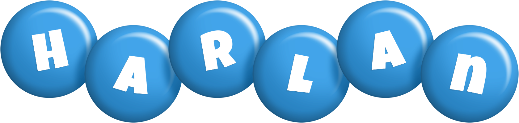 Harlan candy-blue logo