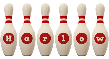 Harlow bowling-pin logo