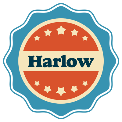 Harlow labels logo
