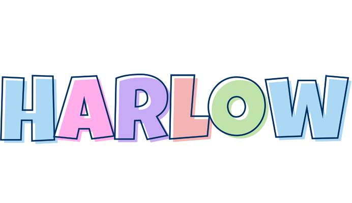 Harlow pastel logo