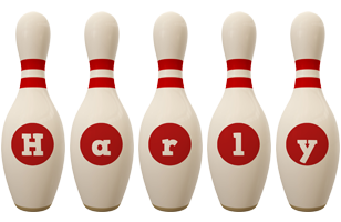 Harly bowling-pin logo