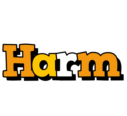 Harm cartoon logo