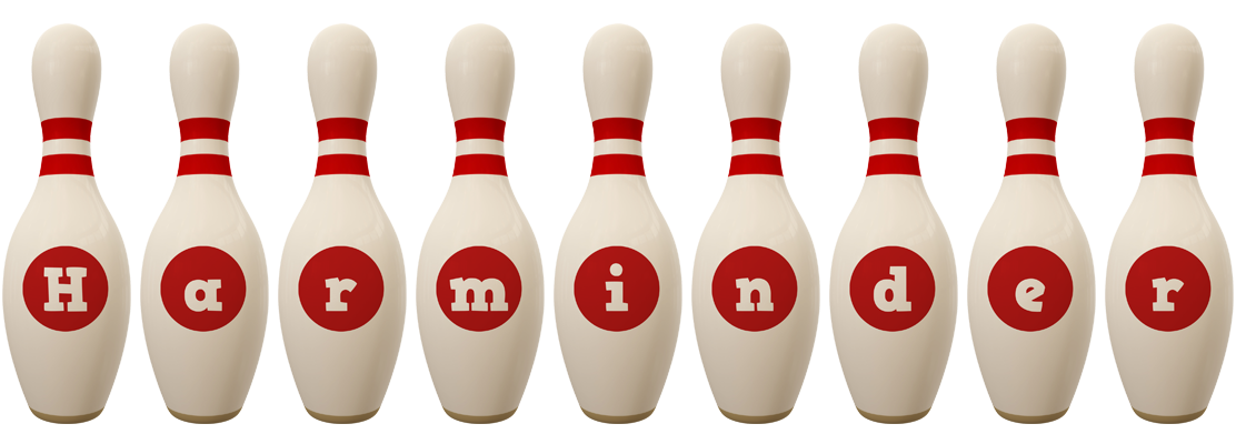 Harminder bowling-pin logo