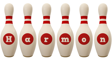 Harmon bowling-pin logo