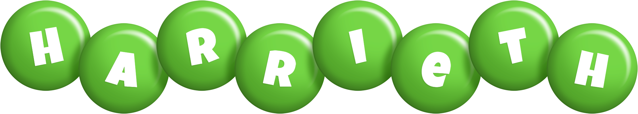 Harrieth candy-green logo