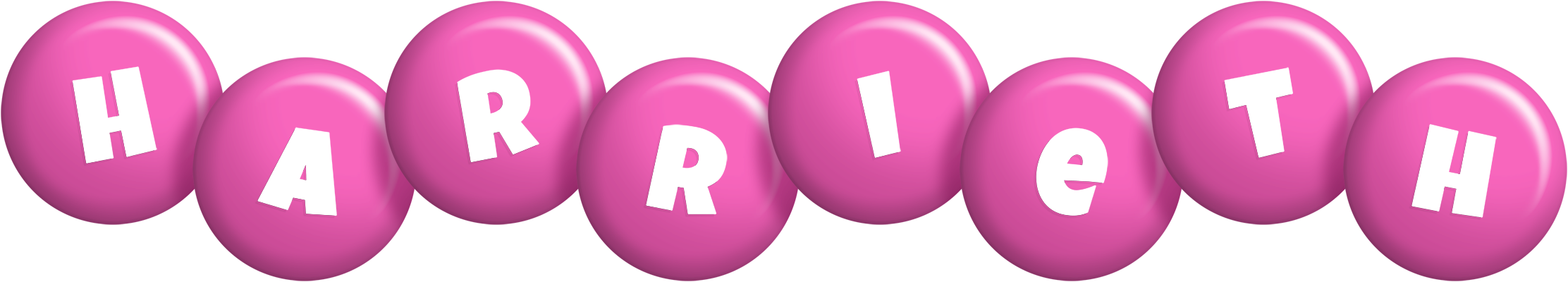 Harrieth candy-pink logo