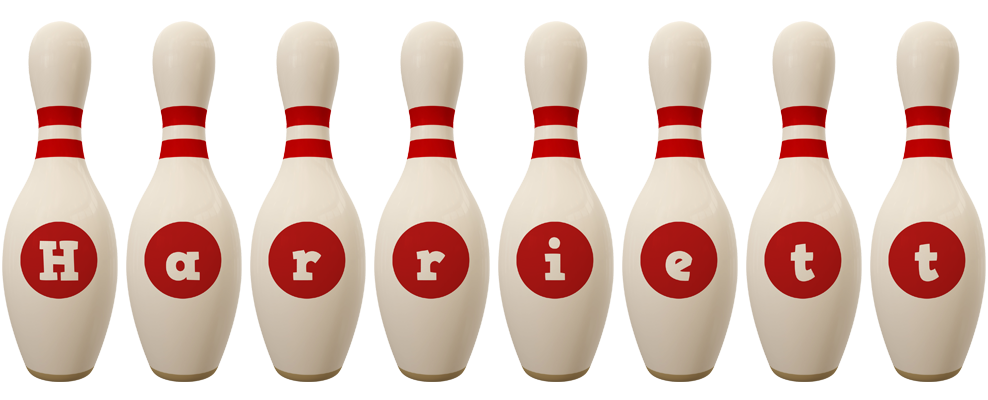 Harriett bowling-pin logo