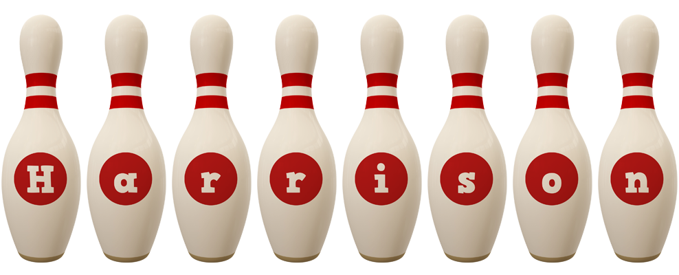 Harrison bowling-pin logo