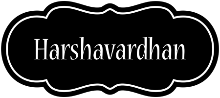 Harshavardhan welcome logo