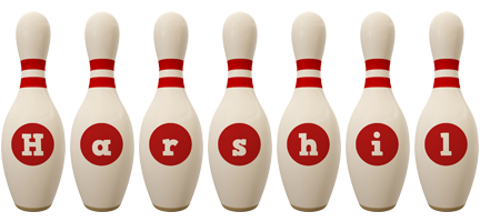 Harshil bowling-pin logo