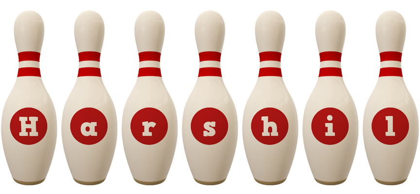 Harshil bowling-pin logo