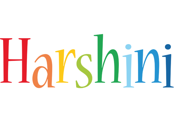 Harshini birthday logo