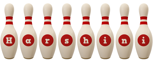 Harshini bowling-pin logo