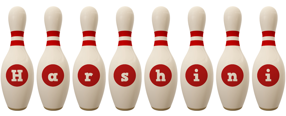 Harshini bowling-pin logo