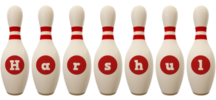 Harshul bowling-pin logo