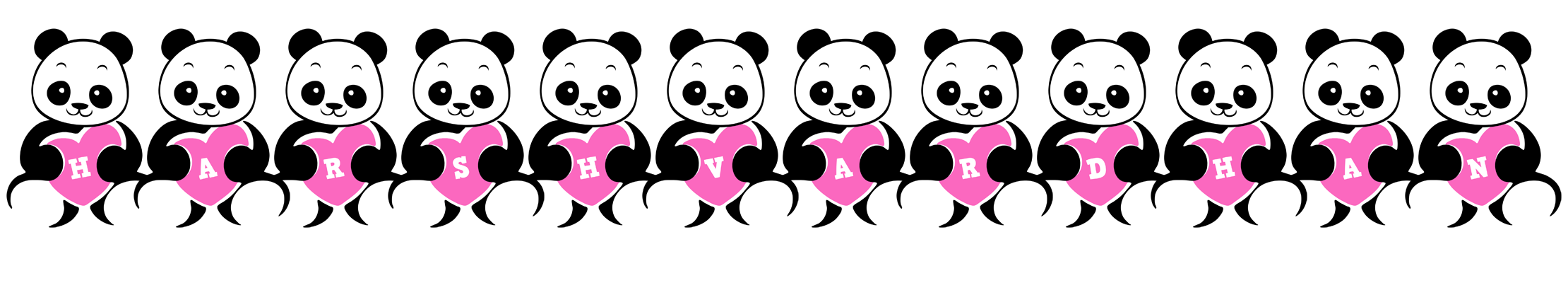 Harshvardhan love-panda logo