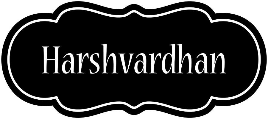 Harshvardhan welcome logo