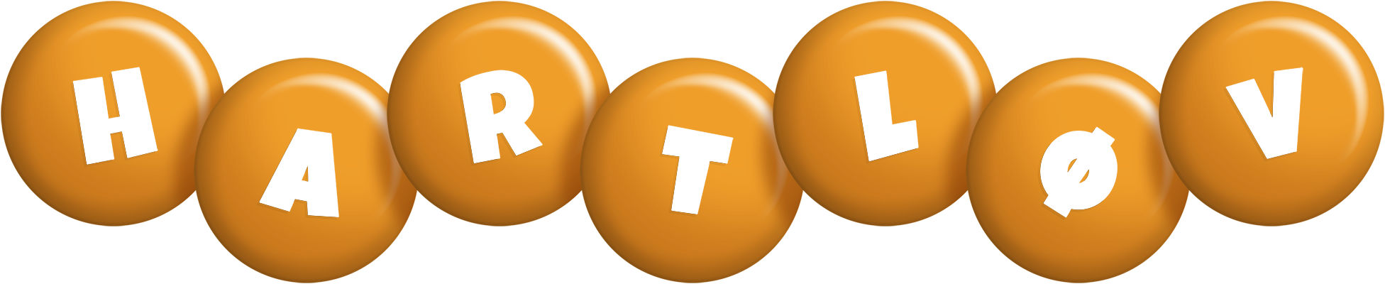 Hartløv candy-orange logo