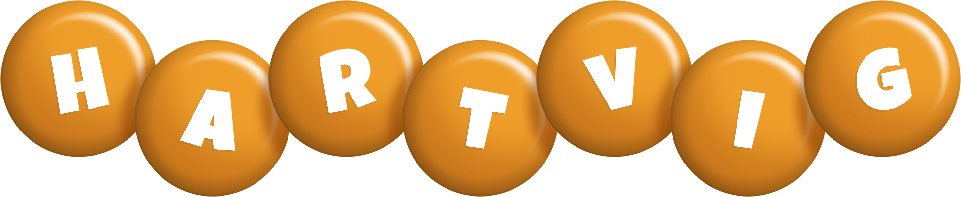 Hartvig candy-orange logo