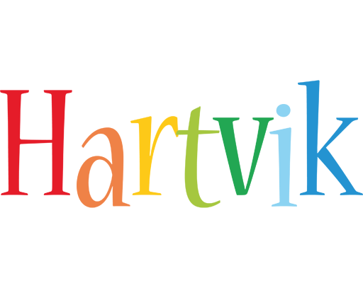 Hartvik birthday logo