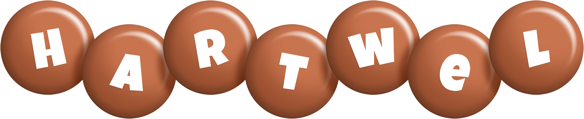 Hartwel candy-brown logo