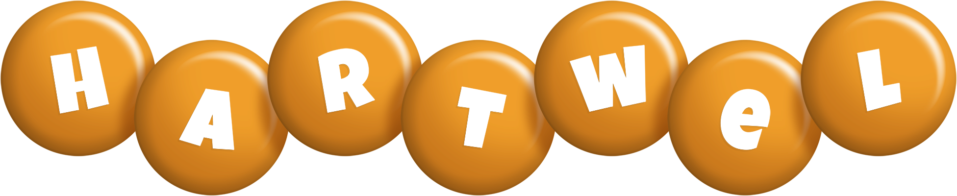 Hartwel candy-orange logo