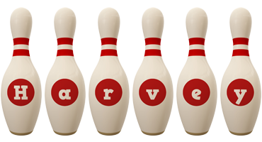 Harvey bowling-pin logo