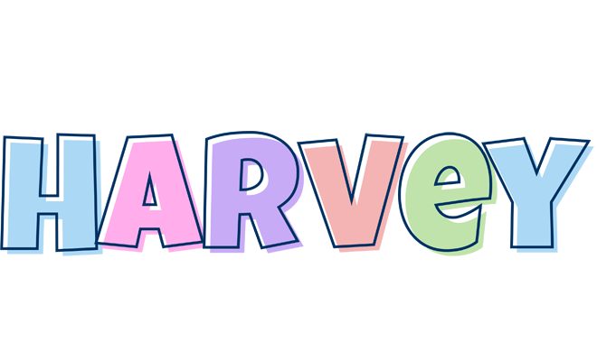 Harvey pastel logo