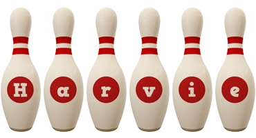 Harvie bowling-pin logo