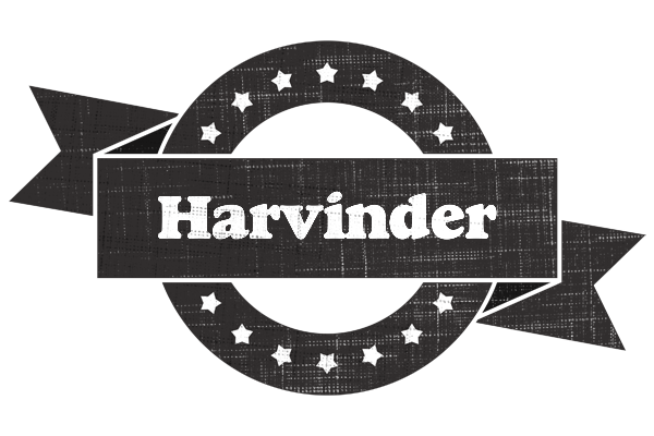 Harvinder grunge logo