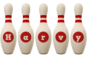 Harvy bowling-pin logo