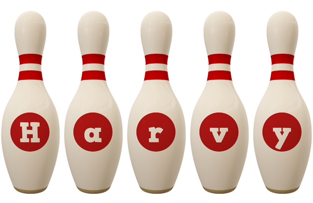 Harvy bowling-pin logo