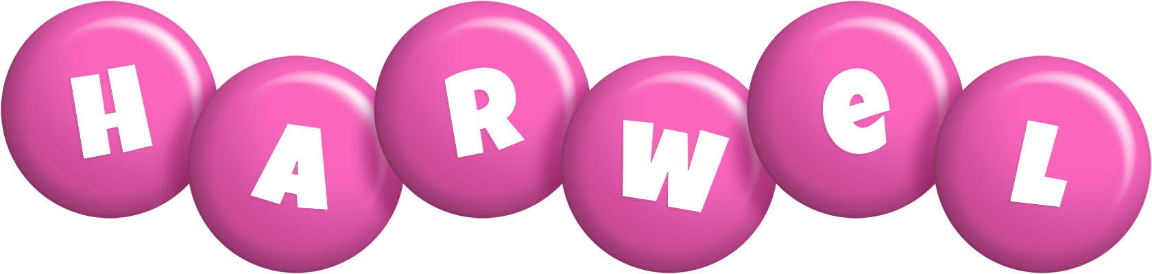 Harwel candy-pink logo