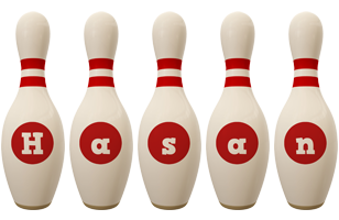Hasan bowling-pin logo