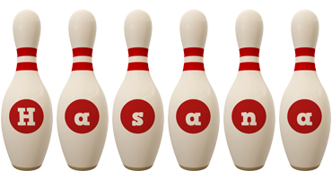 Hasana bowling-pin logo