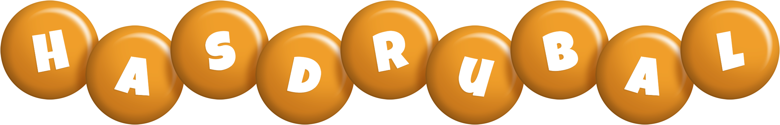 Hasdrubal candy-orange logo