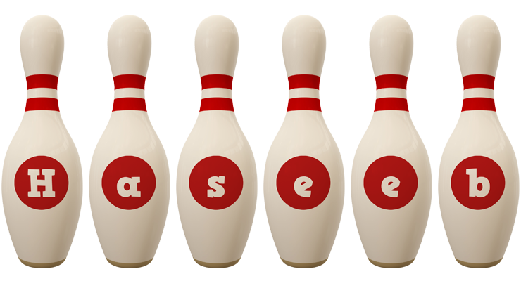 Haseeb bowling-pin logo