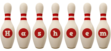 Hasheem bowling-pin logo