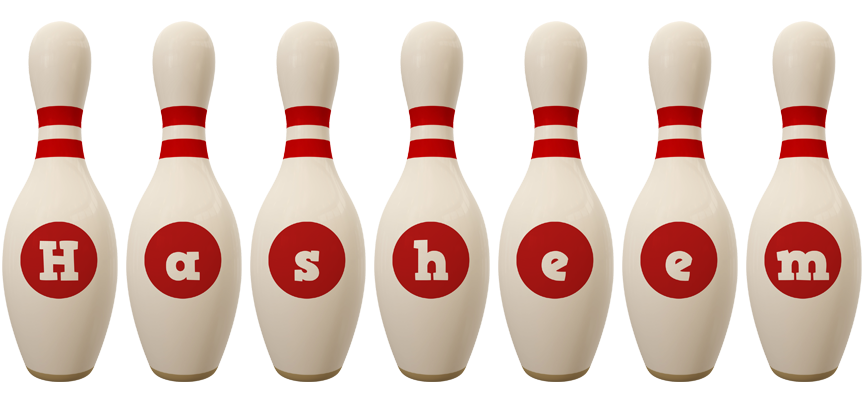 Hasheem bowling-pin logo