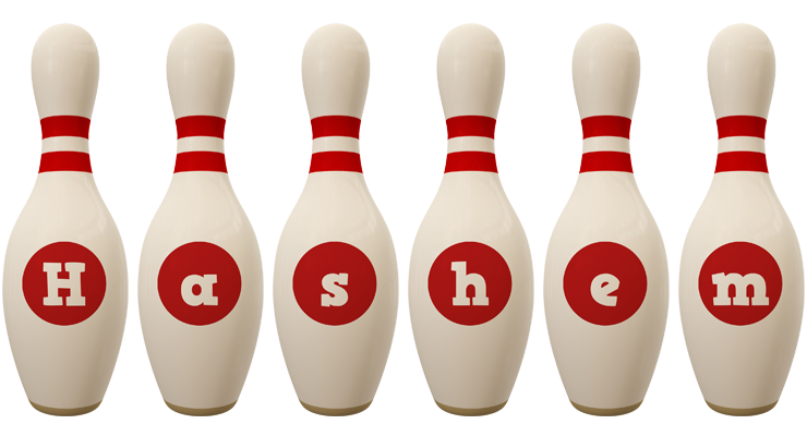Hashem bowling-pin logo